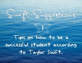 Swift Suggestions Posters (Features Lyrics by Taylor Swift)