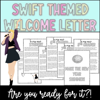 Preview of Taylor Swift Themed Welcome Letter