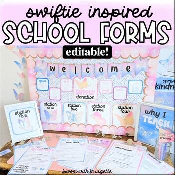 Preview of Swiftie Inspired Back To School Forms