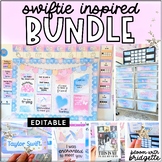 Swiftie Inspired Classroom Decor Bundle, Editable Pastel C