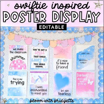 Preview of Swiftie Inspired Classroom Poster Display