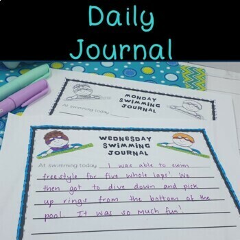 Swimming Journal Booklet by Teach to Dream | Teachers Pay Teachers