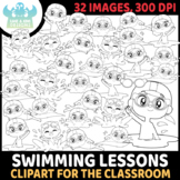 Swimming Lessons Digital Stamps (Lime and Kiwi Designs)
