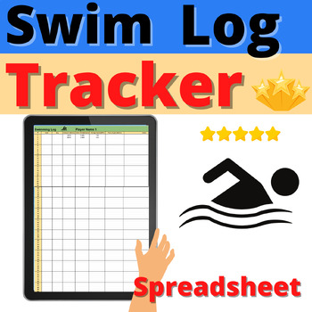 Preview of Swimming Log Tracker Resource Swim Coaching Coach Trackers Spreadsheets