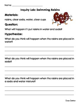 31 Dancing Raisins Experiment Worksheet - Worksheet Resource Plans