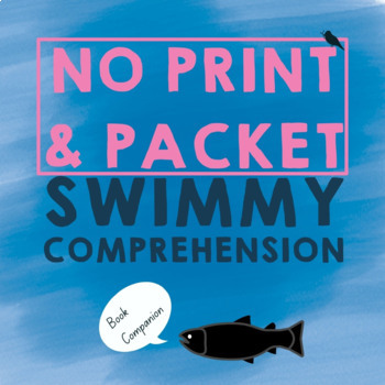 Preview of Swimmy Comprehension Speech Book Companion Boom™ Cards & Printable Activities
