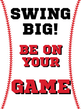 Preview of Swing Big Baseball - STAAR Poster