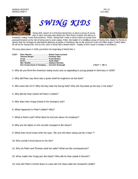 Preview of "Swing Kids" movie study guide