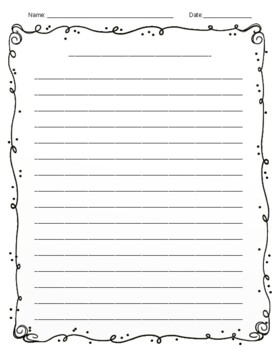 Printable Writing Paper, Ruled Paper, Bordered Blank Paper