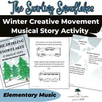 Preview of Winter Creative Movement Musical Story Activity:Preschool - Elementary Music