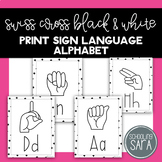 Print and Sign Language Alphabet Posters | Swiss Cross Style