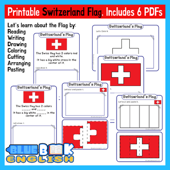 Preview of Switzerland Flag Activity | Switzerland Flag Craft Differentiated (6 Pages)