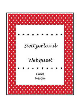 Preview of Switzerland Webquest + Word Search + Quiz