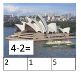 Sydney Australia opera house - subtraction cards