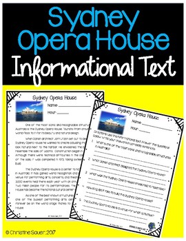Preview of Sydney Opera House Informational Text