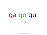 SyllaBits Spanish Ga, go, gu Syllable Slideshow Silabas Abiertas