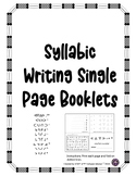 Syllabic Writing Single Folded Page Booklet