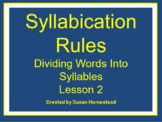 Syllabication Rules Dividing Words Into Syllables Lesson 2