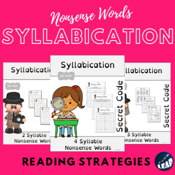 Preview of Syllabication *Secret Code* 2, 3, and 4 Syllable Nonsense Words - BUNDLE