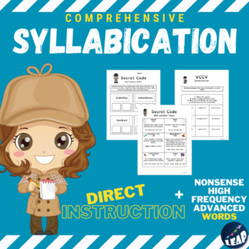 Preview of READING - Syllabication COMPREHENSIVE Workbook - Distance Learning