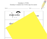 Syllabication: Sneaky e Worksheet