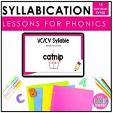 Syllabication Syllable Types Lessons