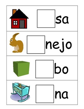 Syllable Center in Spanish (CaCoCu) by La Maestra B | TpT