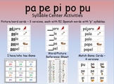 Syllable Centers - pa pe pi po pu/ spanish silabas
