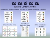 Syllable Centers - sa se si so su