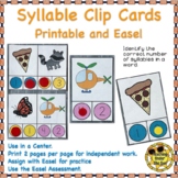 Syllable Clip Cards Printable and Easel