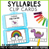 Counting Syllable Clip Cards Phonological Awareness Activities