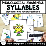Syllable Clip Cards Phonological Awareness Activity