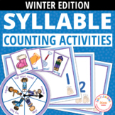 Winter Theme Counting Syllables - January Winter Literacy 