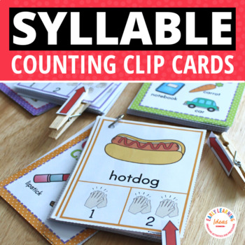 Preview of Counting Syllables Activities - Phonological Awareness Syllable Clip Cards