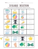 Syllable Deletion Phonemic Awareness Activity
