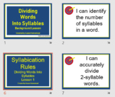 Syllable Division 13 Rules - 5 Power Point Lessons + Quiz 