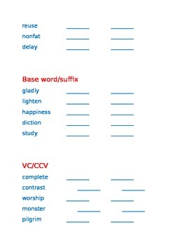 syllable division by holly cable teachers pay teachers