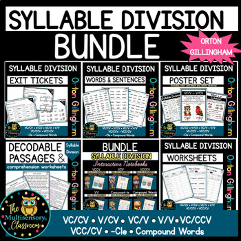 Preview of Syllable Division Activities: BUNDLE (Orton Gillingham)