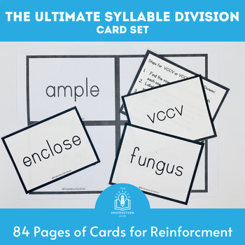 Preview of Syllable Division Card Set - All Division Patterns
