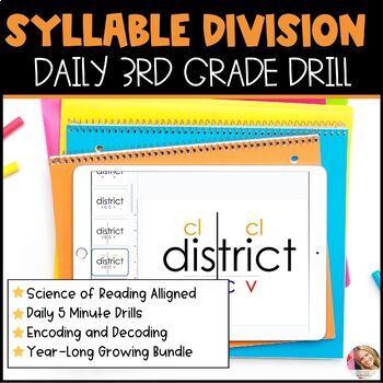 Preview of Syllable Division Daily Drills for Encoding and Decoding