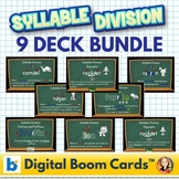 Syllable Division Digital Boom Task Cards Bundle