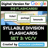 Syllable Division Flashcards 3 VC/V (by phonics, type, & pattern)