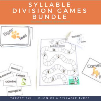 Preview of Syllable Division Games & Sorting