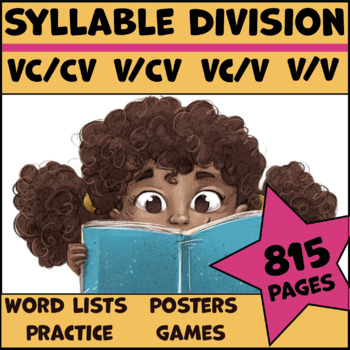 Preview of Syllable Division (HUGE GROWING BUNDLE: practice, games, posters, word lists)