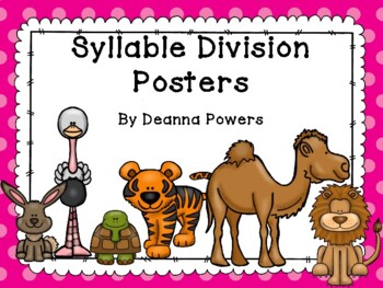 syllable division pattern posters by deanna powers deanna