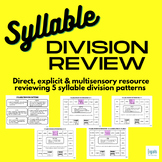 Orton-Gillingham Activities - Syllable Division Patterns -
