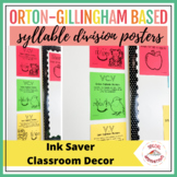 Syllable Division Posters B/W Version (Orton-Gillingham)