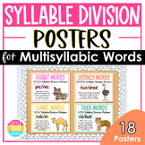 Syllable Division Patterns Posters - Orton-Gillingham | PR