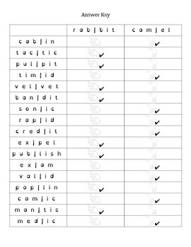 Syllable Division Practice Sheets for VCCV and VC|V Words | TpT