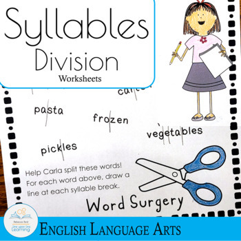 Syllable Division Practice Worksheets Word Surgery by Rebecca Reid